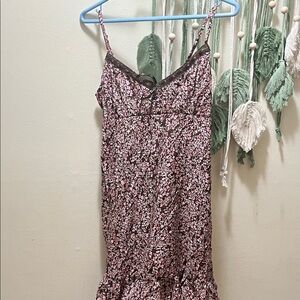 No Boundaries Brown Floral Dress